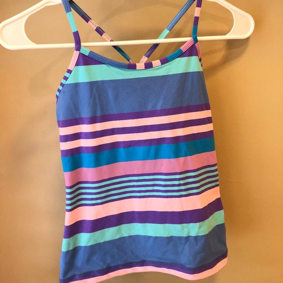 Ivivva Lululemon Purple Striped Racerback Tank!!! - Picture 1 of 3